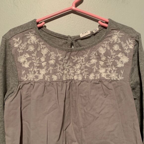 Girl's Floral Gap Shirt  - Picture 3 of 4